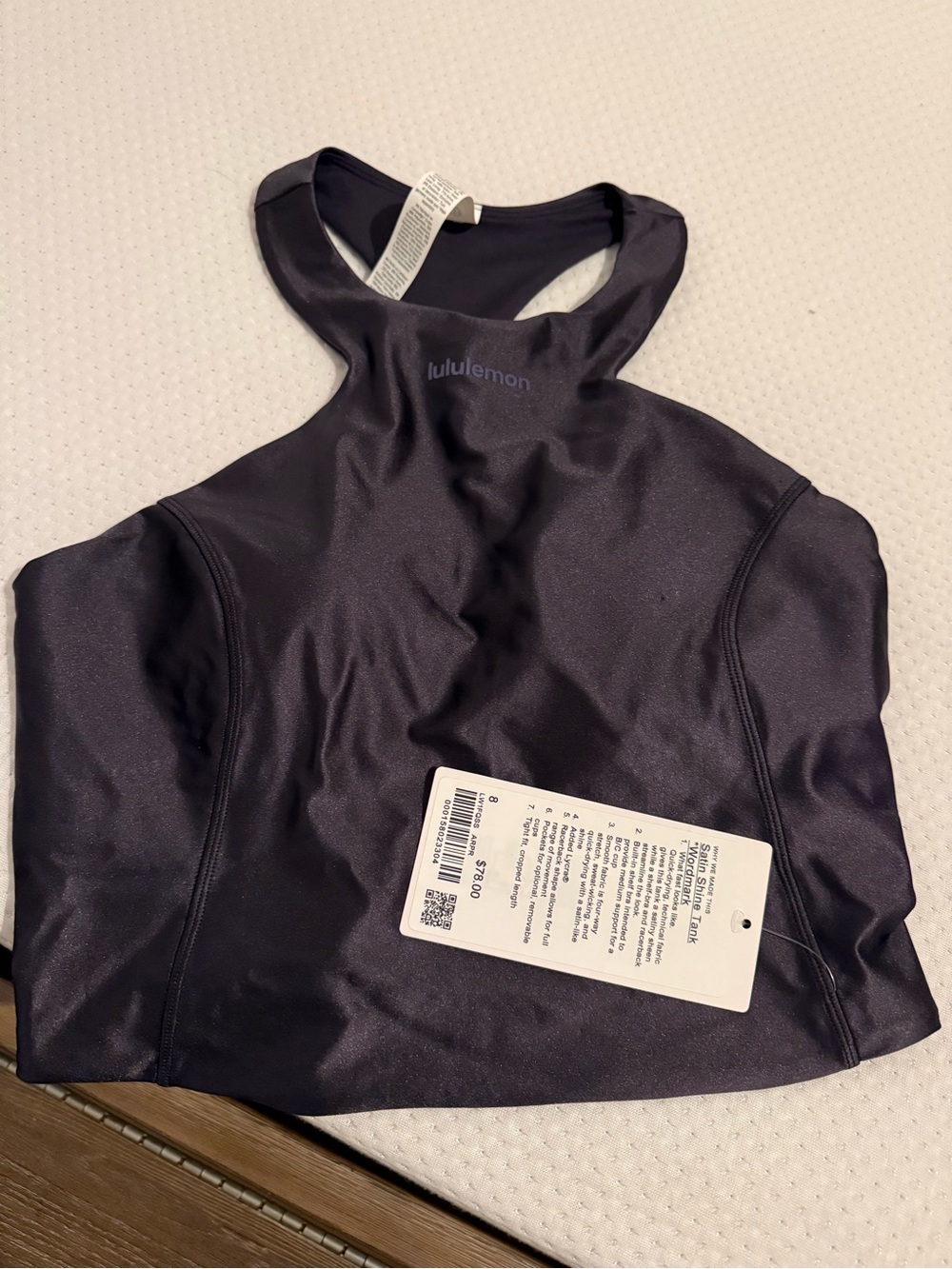 NWT lulu tank shiny purple